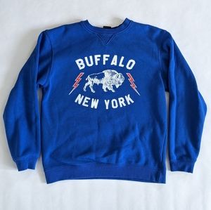 Buffalo New York blue and red lightning sweatshirt size small